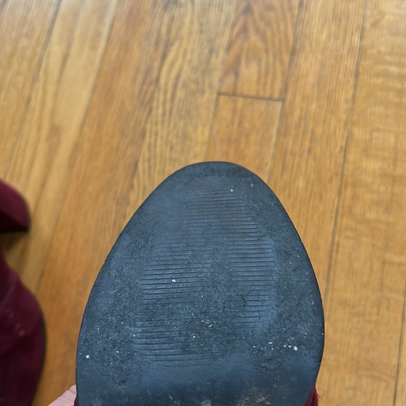 Vintage style ModCloth NYLA Oxford preppy block heels burgundy - Picture 14 of 15